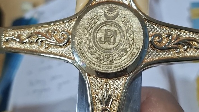 Another view of the personalised watch