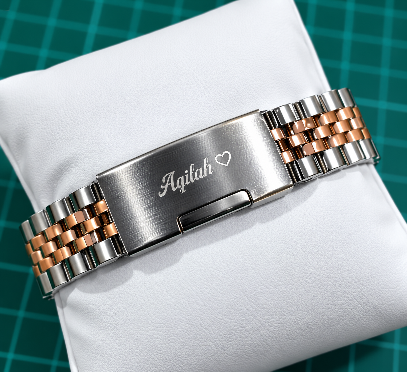 Personalised engraving on a watch clip