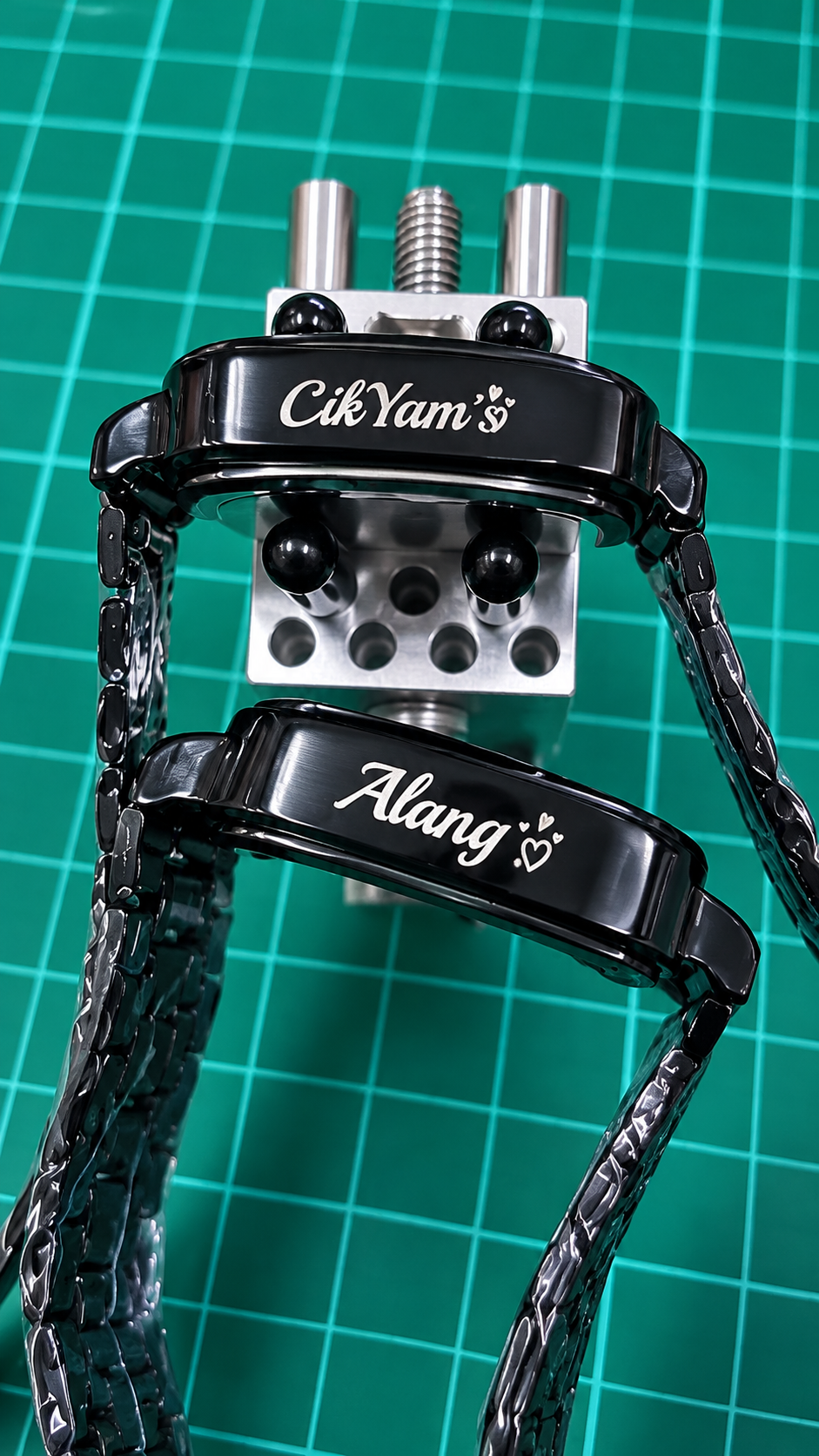 Custom engraving on a watch body